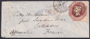 1852 10d braun geprägt DOPPELDRUCK Calvados Frankreich SG 57 Kat. £ 20.000,00 - Bild 1 von 4