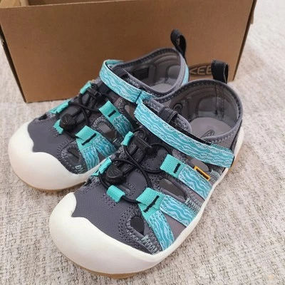 Новый KEEN синий и серый Aqua узелок полый молодежи кроссовки обувь Sz 1 водонепроницаемый - Изображение 1 из 4