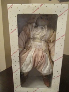 Adorno de figura de gato victoriano real porcelana adornos dillards vintage 11" NUEVO - Imagen 1 de 7