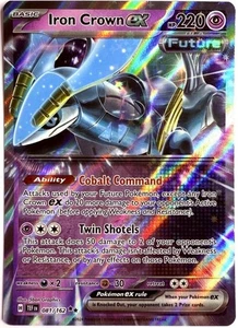 TEF EN - 081/162 Eisenhaupt EX / Iron Crown EX Gewalten der Zeit Pokémon Karte - Picture 1 of 1