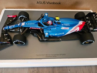 1/18 SPARK ALPINE A521 ESTEBAN OCON WINNER HUNGARY 2021 - Image 1 of 4