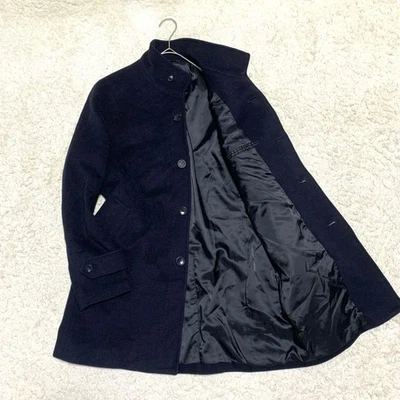 United Arrows Cashmere Stand Collar Coat Navy M JAPAN - Image 1 of 4