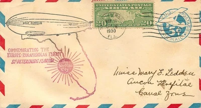 1930, GRAF ZEPELIN AIRMAIL COMEMORATING EUROPE-PAN-AMERICAN FLIGHT ST PETERSBURG - Image 1 of 2