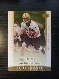 2006 Upper Deck Legends #178 Mike Hass Rookie #d/750 Saints spedizione gratuita! - Foto 1 di 2