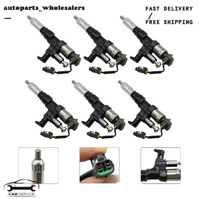 Set 6 of Fuel Injectors Diesel Injector For Hino 268 7.7L 2005-2017 095000-6593 Foto 1 de 4