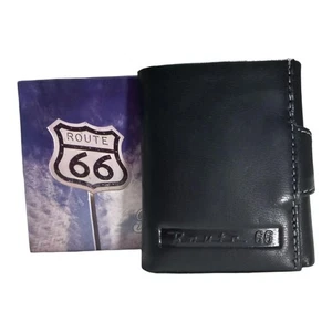 portafoglio uomo ruote 66 vera pelle piccolo ampio comodo regalo classico zip - Foto 1 di 8