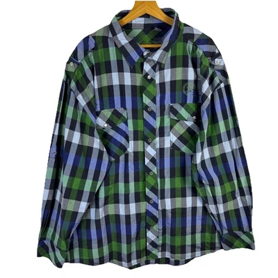 Camisa a Presión Raider Jean Hombres Manga Larga Perla Occidental 3X Vaquero Rodeo Rancho Trabajo Foto 1 de 4