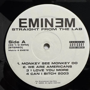 EMINEM - STRAIGHT FROM THE LAB (VINYL EP) 2003 RARE WHITE LABEL PROMO!! EME18 - Picture 1 of 2