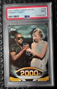 2011 Topps American Pie KANYE WEST Interrupts Taylor Swift RC 196 PSA 9 New Slab - Picture 1 of 2