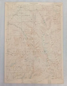 ANTIQUE FREMONT PEAK WYOMING GEOLOGICAL SURVEY TOPO TOPOGRAPHICAL MAP 1919 - Picture 1 of 6