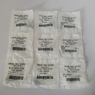 NOS 9 Corning Cable Fibra TER-CTS-SC UC, ST, LC Instalación Herramienta Acopladores Unicam Foto 1 de 4