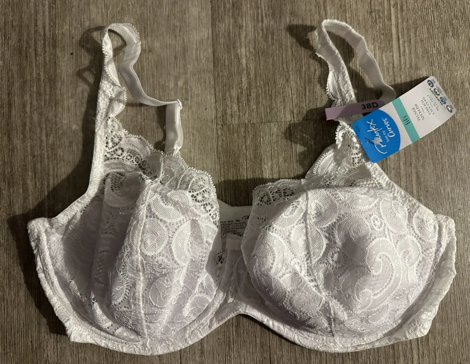 Playtex US4514 Love My Curves Lightly Lined Underwire Bra White NWT - Image 1 of 1