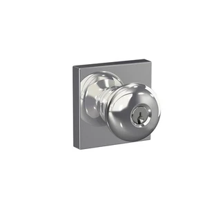 Schlage F51A-PLY-COL Plymouth Single Cylinder Keyed Entry Door - Picture 1 of 13