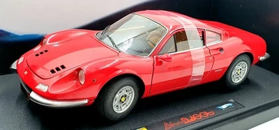 Hot Wheels Elite 1/18 Scale Diecast N2044 - Ferrari Dino 246GT - Red - Image 1 of 4