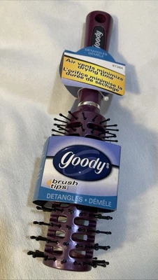 Goody 9” Cepillo de pelo redondo de ventilación de aire púrpura desenreda 2002 nuevo 107 Foto 1 de 4