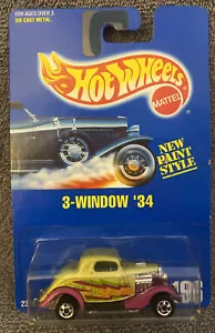 1991 Hot Wheels 3-Window ‘34 Coupe 196 Super Rare Olive/Purple Fenders! HTF! - Picture 1 of 4