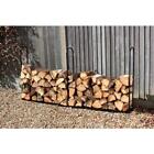 2m Wood Log Store Outdoor Garden Fire Log Storage Unit