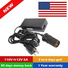 110V Ac to 12V Dc Car Converter Cigarette Lighter Socket 60W Wall Power Adapte O