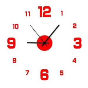 Creative Frameless DIY Wall Clock Wall Decal Home Silent Clock Living Room Offic - Picture 1 of 2