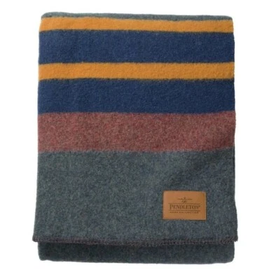PENDLETON Wool Blanket Out Door Vintage Twin Fire Side Picnic Camping Large Warm Lake ECO