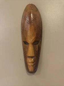RARE Wood African or Polynesian Cultures Tribal Mask  (12.5" long; 4.5" wide) - Picture 1 of 7