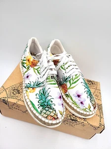 Zapatillas alpargata Free People Jackson estampado tropical con cordones talla 37 ~ 6,5 EE. UU. - Imagen 1 de 6