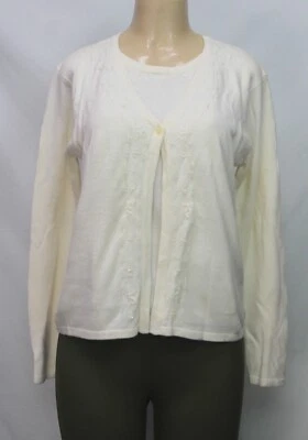 Suéter para mujer Sag Harbor manga larga marfil talla pequeña PM Foto 1 de 4