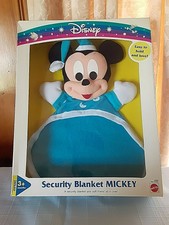Vintage Disney Mickey Mouse Security Blanket - New In Box - By Mattel