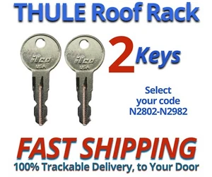 Thule Keys Roof Rack Bike Ski Luggage Carrier Key cut to code N2802-N2982 - Picture 1 of 3