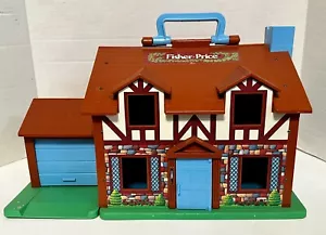 Fisher Price Little People Play Family Brown Tudor House w/ Nursery 1986 - Picture 1 of 9