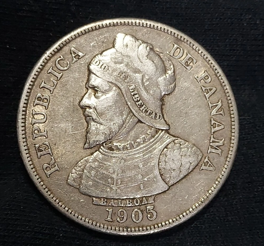 パナマ 50センテシモ 1904年 銀貨 da2014 パナマ 50センテシモ 1904年 銀貨 da2014 パナマ 50センテシモ 1904年