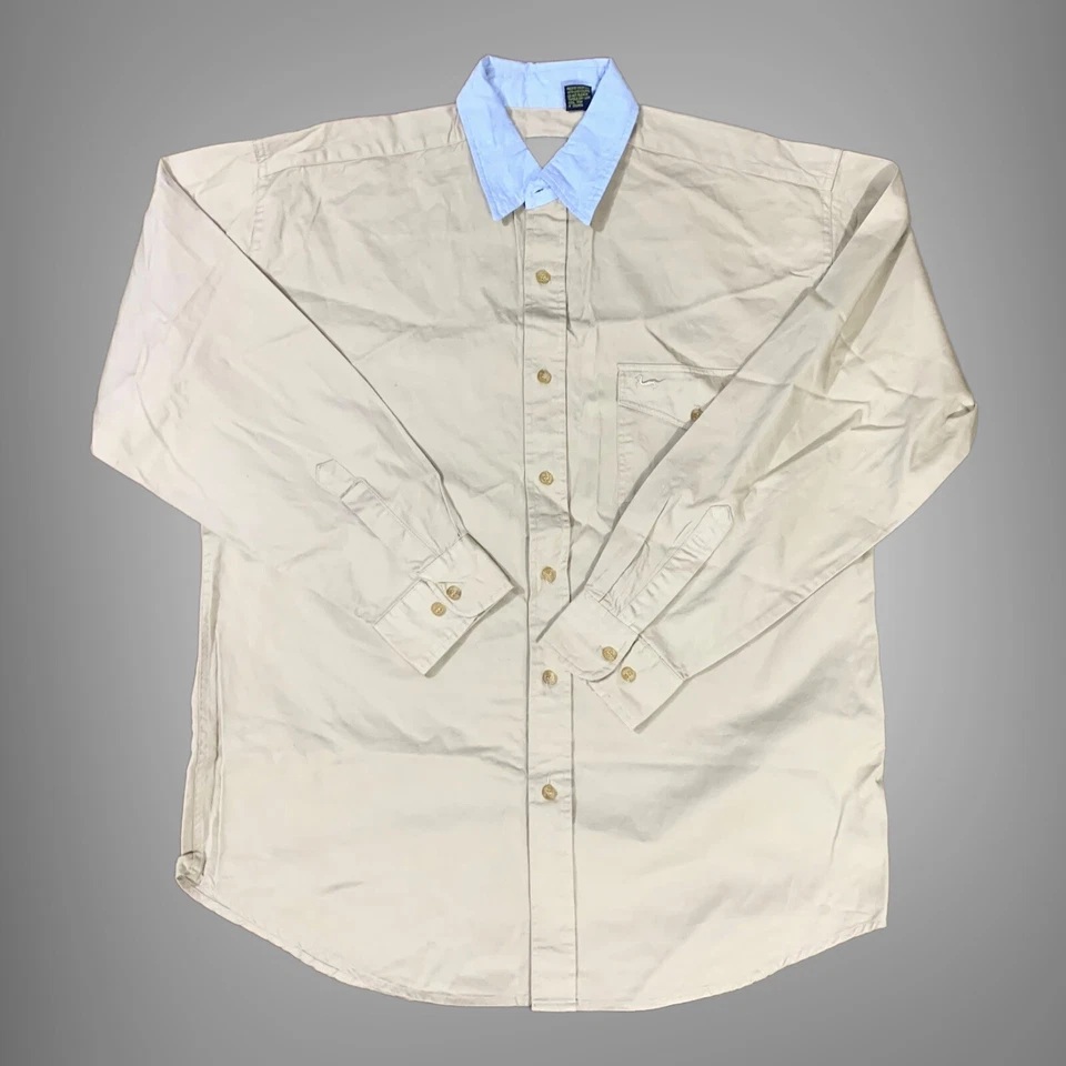 Duxbak Shirt Large Men's Long Sleeve Beige Hunting Camping Outdoor Shirt - Image 1 of 4