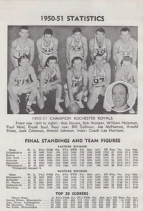 1950-1951 NBA Season Rochester Royals Team Vintage Print Photo - Bild 1 von 1