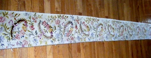 ANTIQUE valance wall decor trim needlepoint tapestry  hand done  France 10 ,5 ft - Picture 1 of 7