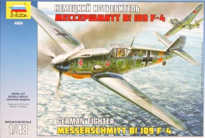 1:48 Zvezda Messerschmitt Bf-109 F4 Kit Z4806 Modellino - Photo 1/2