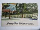 50's Car at the Suwannee River Motel in Old Town FLORIDA Vintage Linen Postcard