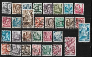 Fr. Zone - Württemberg 1947/49, aus Mi 1-37, gestempelt - Picture 1 of 2