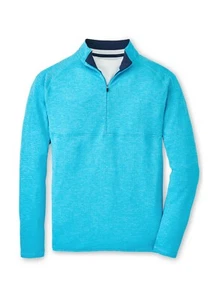Peter Millar Men's Maven Performance Quarter Zip 1/4 Zip XXL Reef Blue - Picture 1 of 5