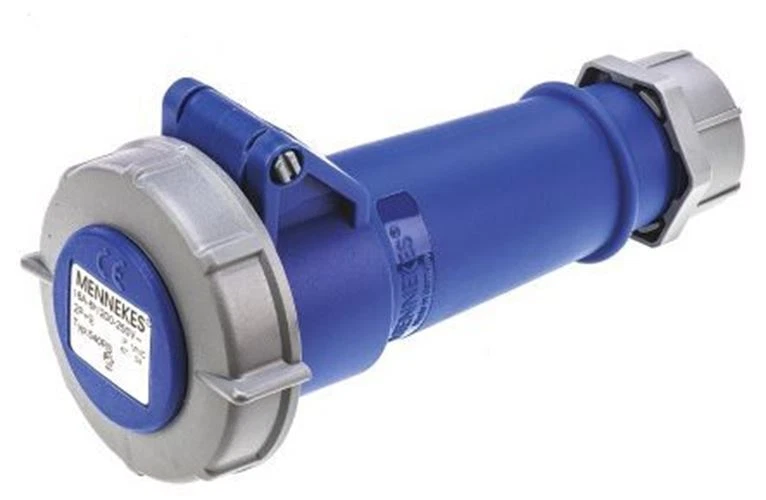 1 x Mennekes AM-TOP Series, IP67 Blue Cable Mount 3P Industrial Power Socket, Ra - Image 1 of 1