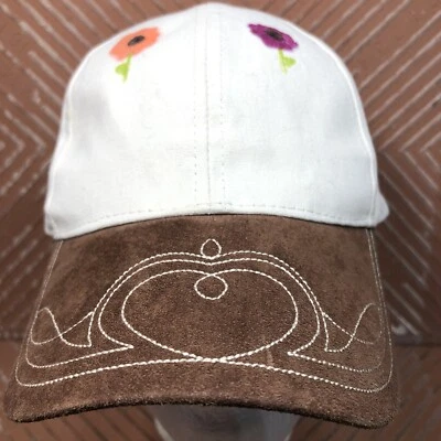 Gorra de béisbol Dorfman Pacific para mujer flores cosidas babero algodón/gamuza con tirantes Foto 1 de 4