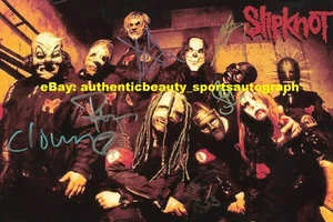 SLIPKNOT SHAWN CARAHAN COREY TAYLOR HANDSIGNIERT 12x18 POSTER FOTO NACHDRUCK RP - Bild 1 von 1