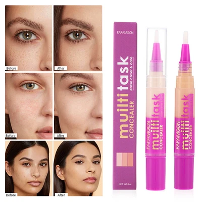 Concealer Pen Foundation Cream Makeup Cosmetic Full Coverage Concealer wi - Image 1 of 4