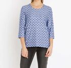 Damen Shirt mit Punkte-Glencheck-Mixdruck "hellblau" Gr. 36/38 1.1208