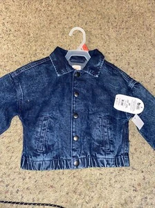 Wonder Nation Toddler Boy Stretch Denim Jacket, Dk Wash Size 12M,2T, 3T - Picture 1 of 2