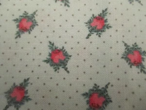 Connecting Threads Cottage Chic fabric Light Green With Pink Roses 1yd 18" x44 - Picture 1 of 11