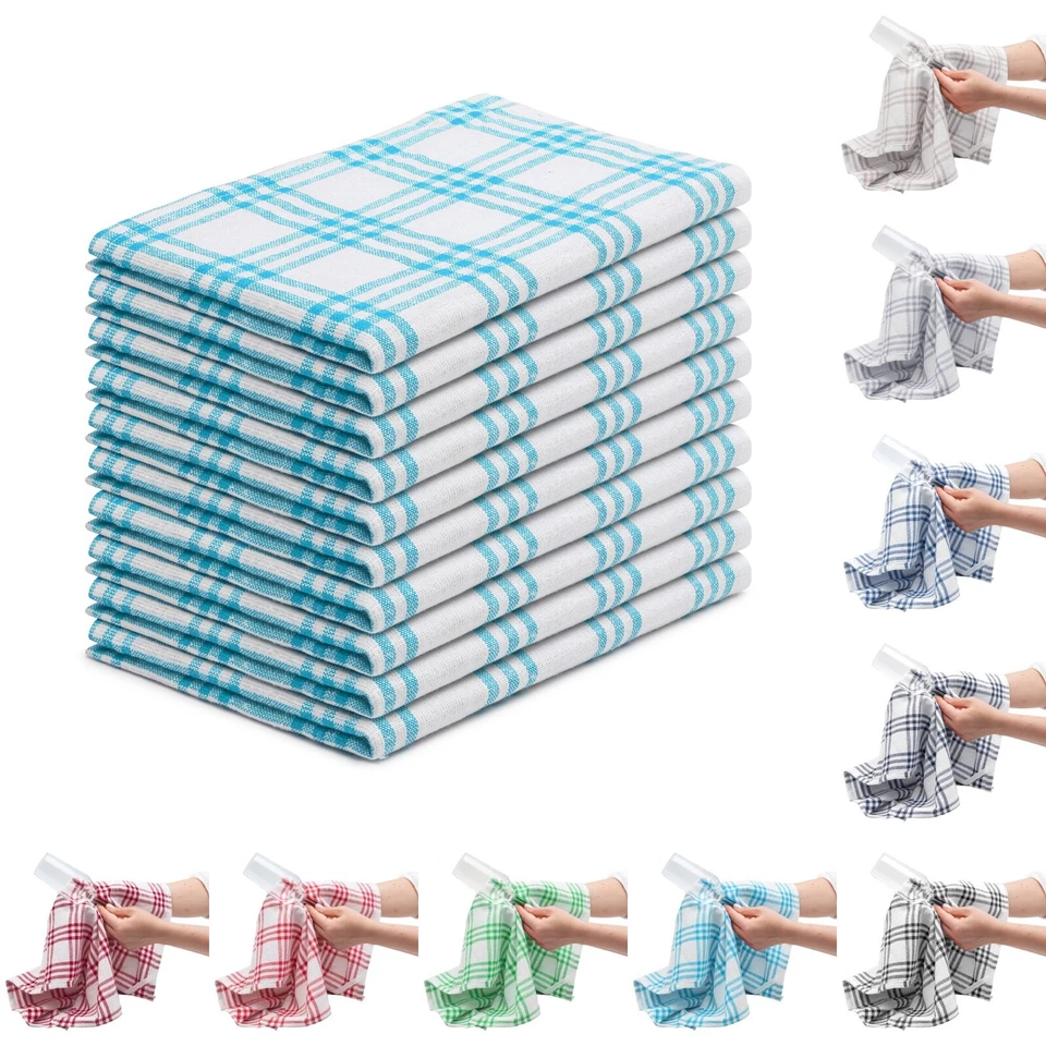 Geschirrtücher Küchentücher  10er PACK Trockentücher Grubentücher 100% Baumwolle - Bild 1 von 1