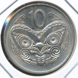 Nueva Zelanda 1973 diez centavos 10c Isabel II - sin circular - Imagen 1 de 3