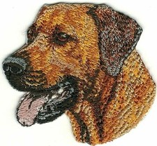 2 1/8" x 2 1/4" Rhodesian Ridgeback Dog Breed Portrait Embroidered Patch