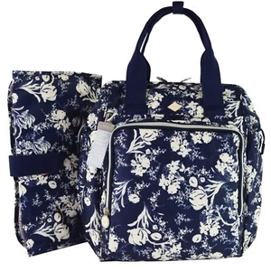 Oilily Groovy DiaperBackpack MVZ Dark Blue Damen Rucksack Tasche Blau Weiß Bunt - Picture 1 of 2