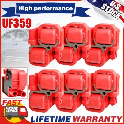 Juego de 6 bobinas de encendido en bobinas de enchufe para Mercedes-Benz S350 C CLK ML Clase UF359 Foto 1 de 4